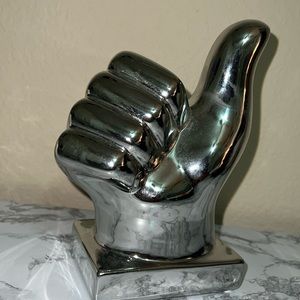 Silver Thumbs Up Decoration Piece